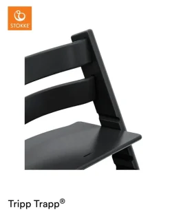 Højstol bøg inkl. newborn sæt - sort