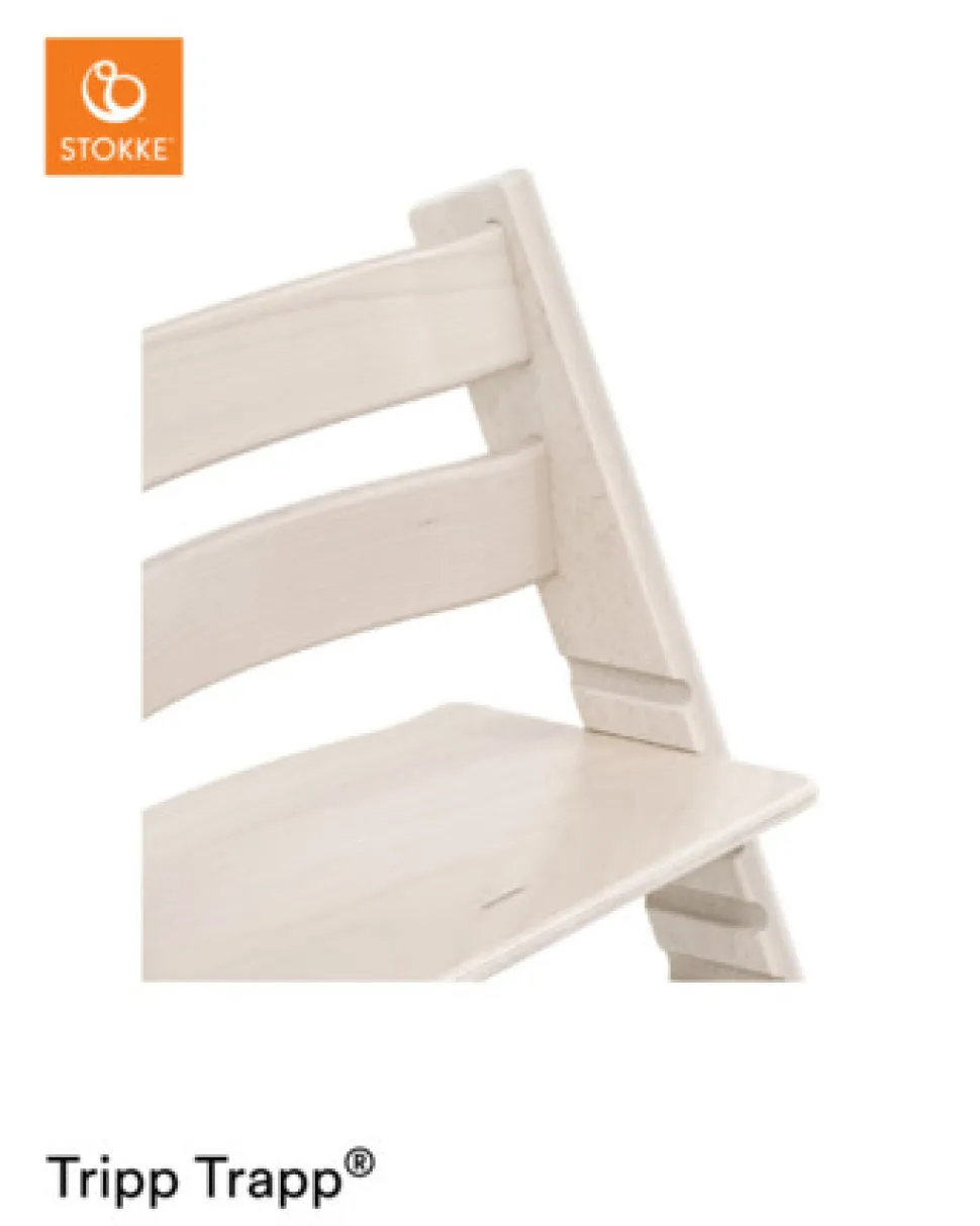 Højstol bøg inkl. newborn sæt - whitewash