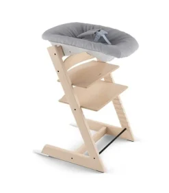 Højstol bøg inkl. newborn sæt - whitewash