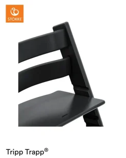 Højstol bøg inkl. newborn sæt - sort