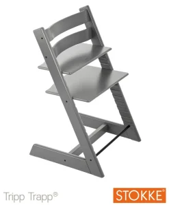 Højstol bøg inkl. newborn sæt - storm grey