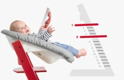 Højstol bøg inkl. newborn sæt - hvid