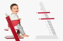 Højstol bøg inkl. newborn sæt - hvid