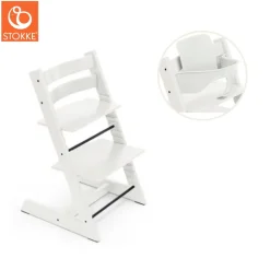 Højstol inkl. babysæt - hvid