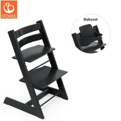 Højstol inkl. babysæt - sort