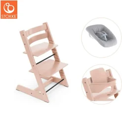 Højstol inkl. newborn sæt og babysæt - serene pink