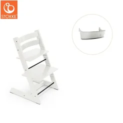 Højstol inkl. storage opbevaring - hvid