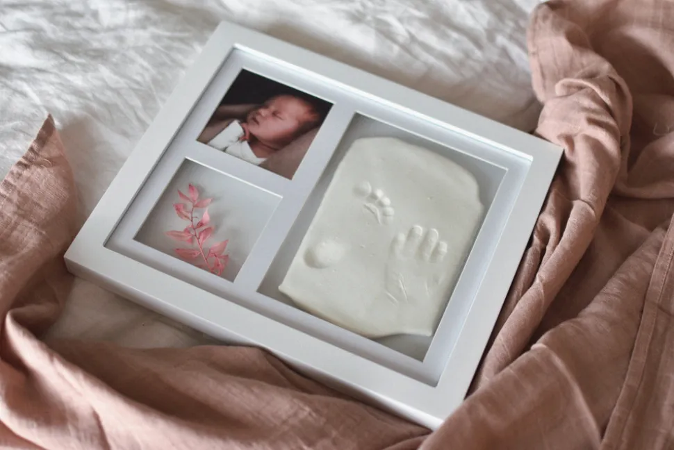 Hånd & Fodaftryk sæt med billedramme