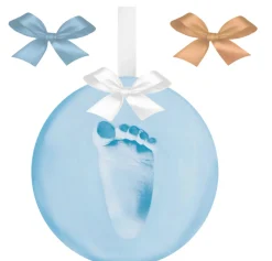 Hånd og fodaftryk - Ler - Ophæng - Blue