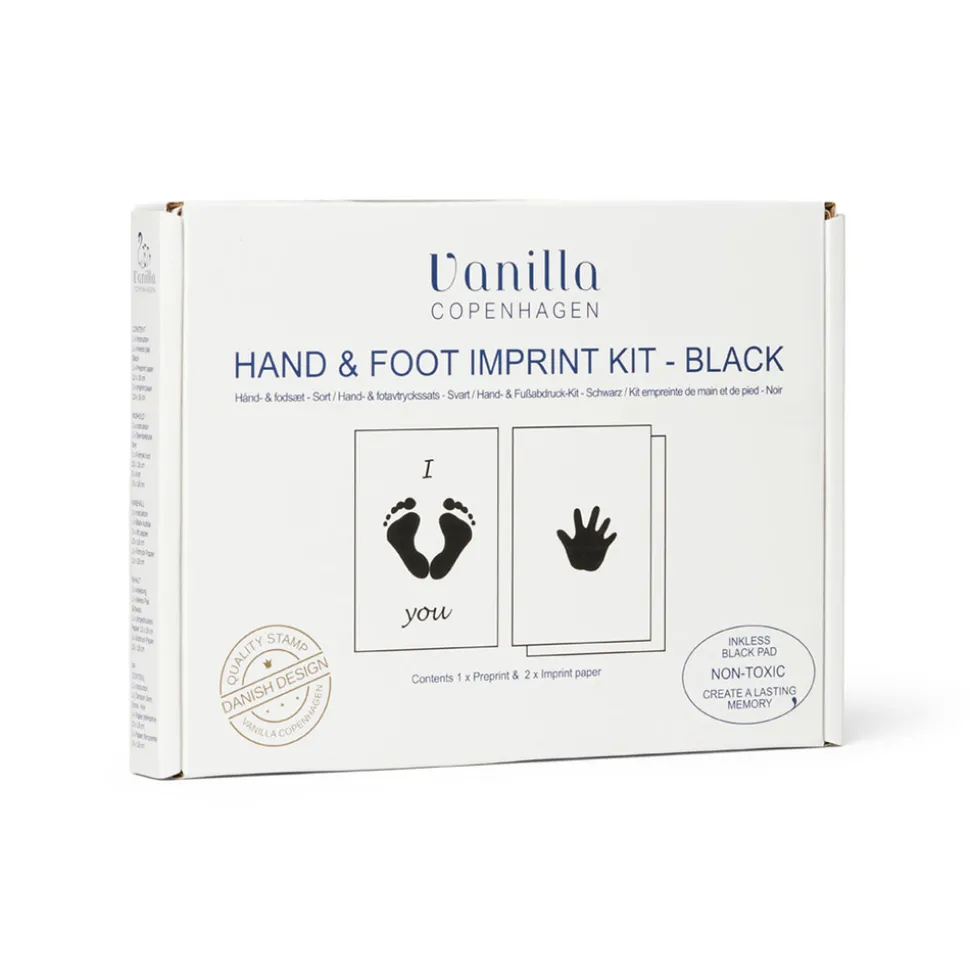 Hånd og fodaftryk - Stempelsæt - Sort