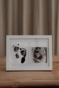 Hånd og fodaftryk sæt med stempel og ramme