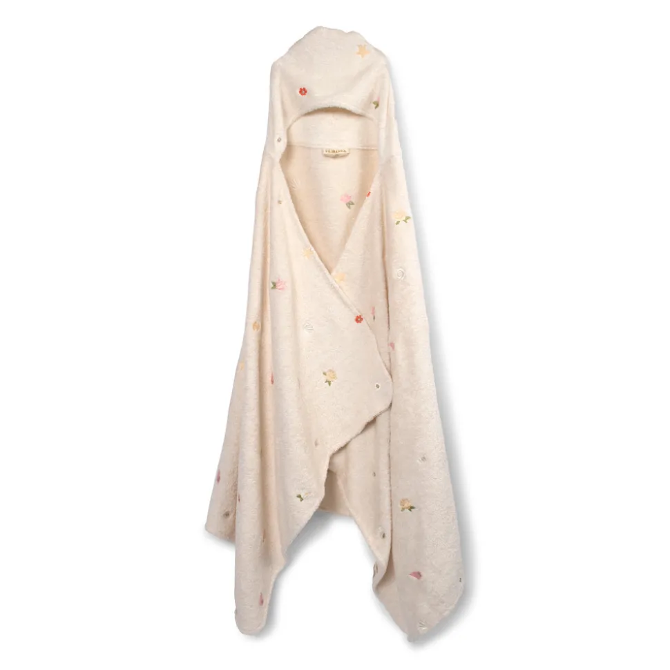 Håndklæde broderet m. hætte - Ocean Blossom