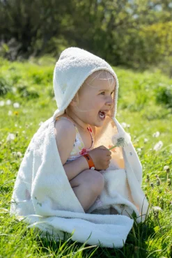 Håndklæde broderet m. hætte - Ocean Blossom