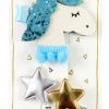 Hårclips Big Romantic Unicorn Star Blue