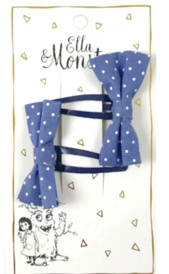 Hårclips Blue Butterfly Dot