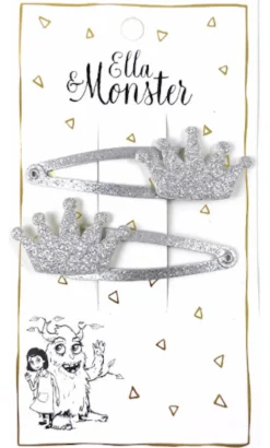 Hårclips Silver Crown