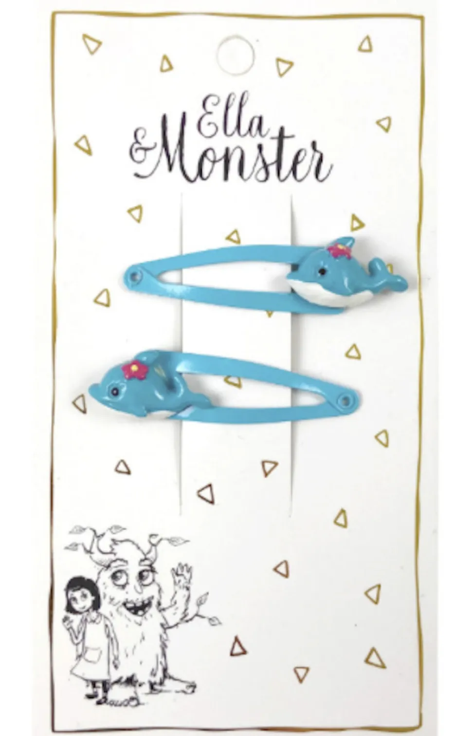 Hårclips Turuise Dolphin