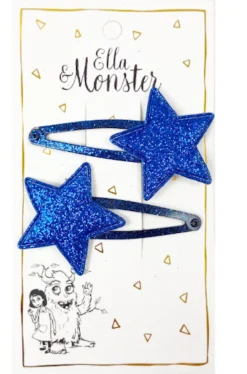 Hårspænde Blå Glimmerstjerne