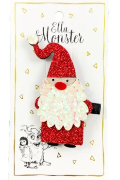 Hårspænde Glitter Julemand