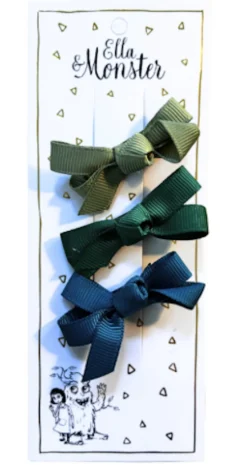 Hårspænde Sæt – Grønne Sløjfer