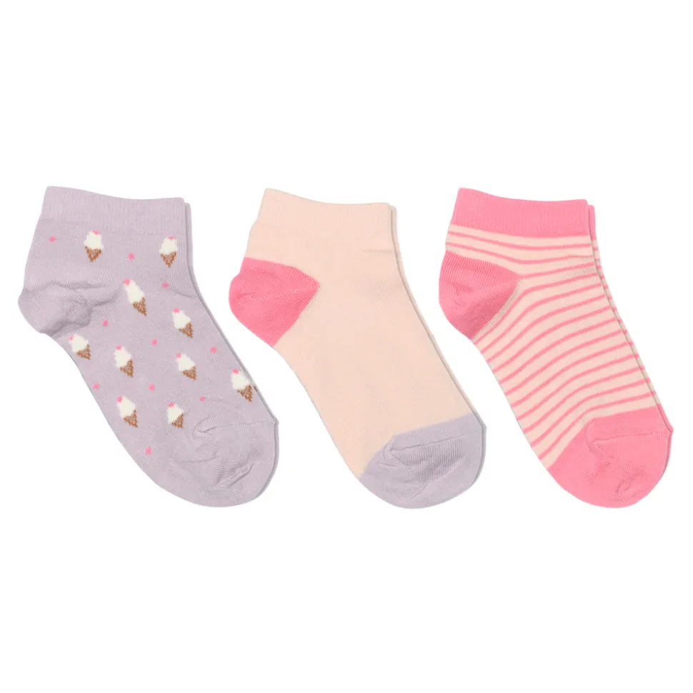 Ice cream sneaker strømpe 3-pak - 4111