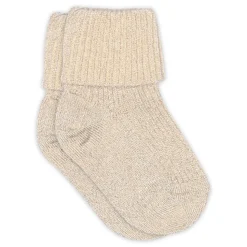 Ida glitter strømper - Ecru