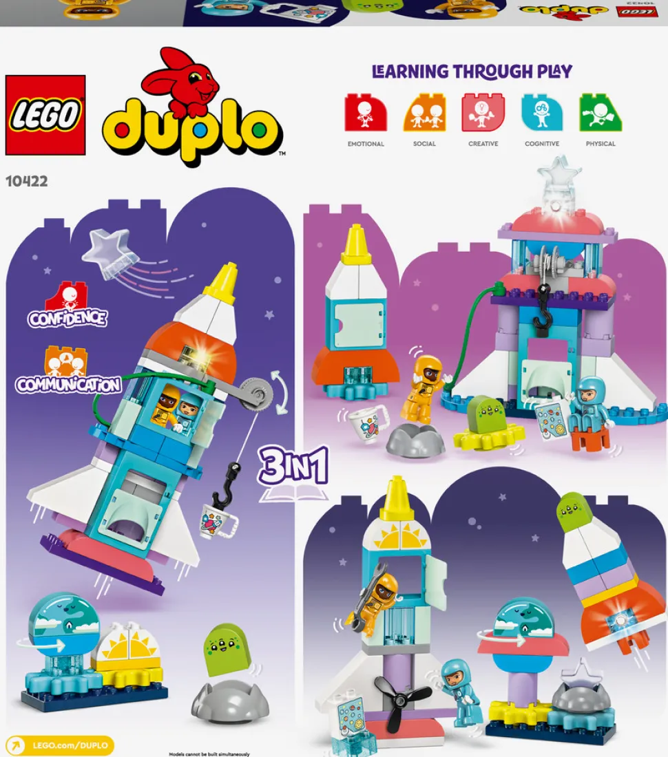 3-i-1-eventyr med rumfærge 10422 LEGO® DUPLO®