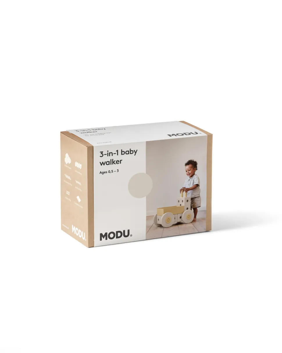 3-in-1 Baby Walker Sand Grey / Honey Yellow