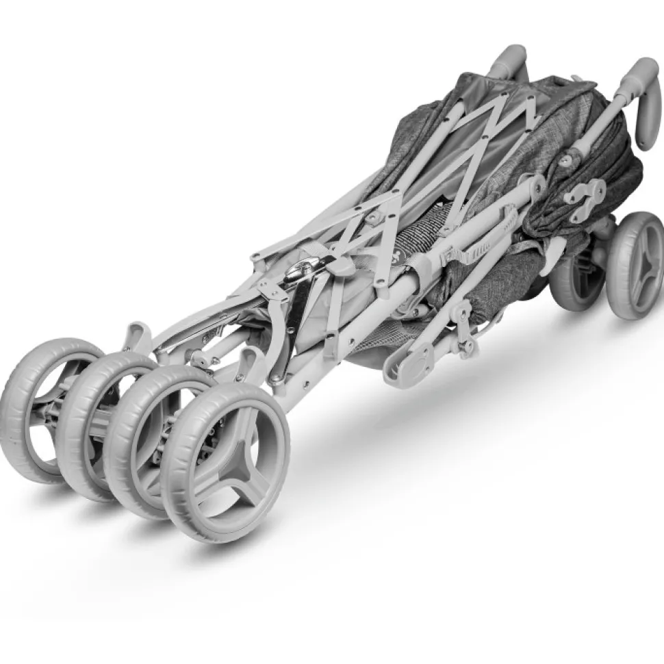 Irma klapvogn - grey/dark grey