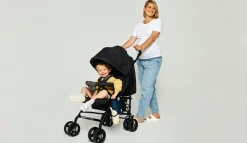 Irma klapvogn - grey/dark grey