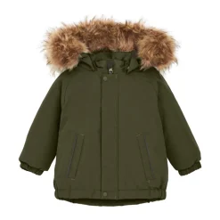 Jakke m. Fake Fur - Grape Leaf