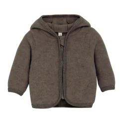 Jakke Ører Uld Fleece - Brown Melange