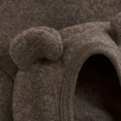 Jakke Ører Uld Fleece - Brown Melange