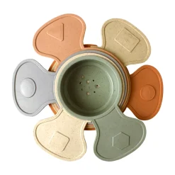 Jenga stabel kopper i hvedestrå, 6 stk