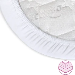 Jersey lagen, deluxe 1 stk. til Side by side seng Boxspring XXL - hvid