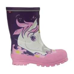 Jolly print gummistøvle - Purple/Multi