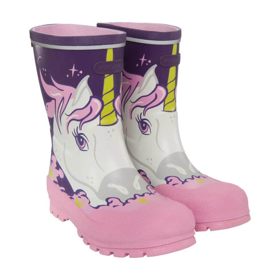 Jolly print gummistøvle - Purple/Multi