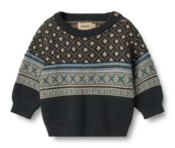 Julius Jacquard Pullover - Navy