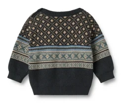 Julius Jacquard Pullover - Navy