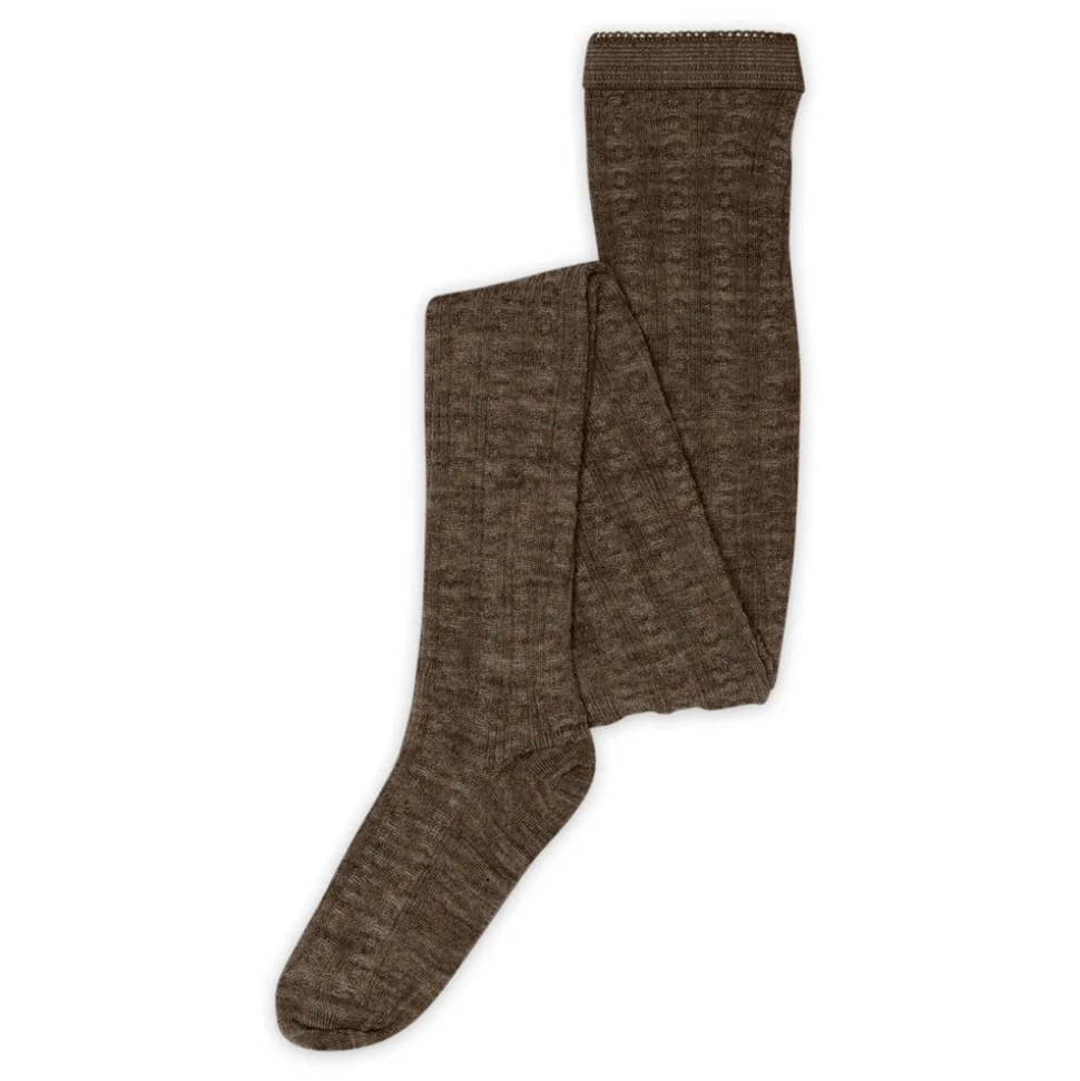 Juno strømpebuks - Brown Melange