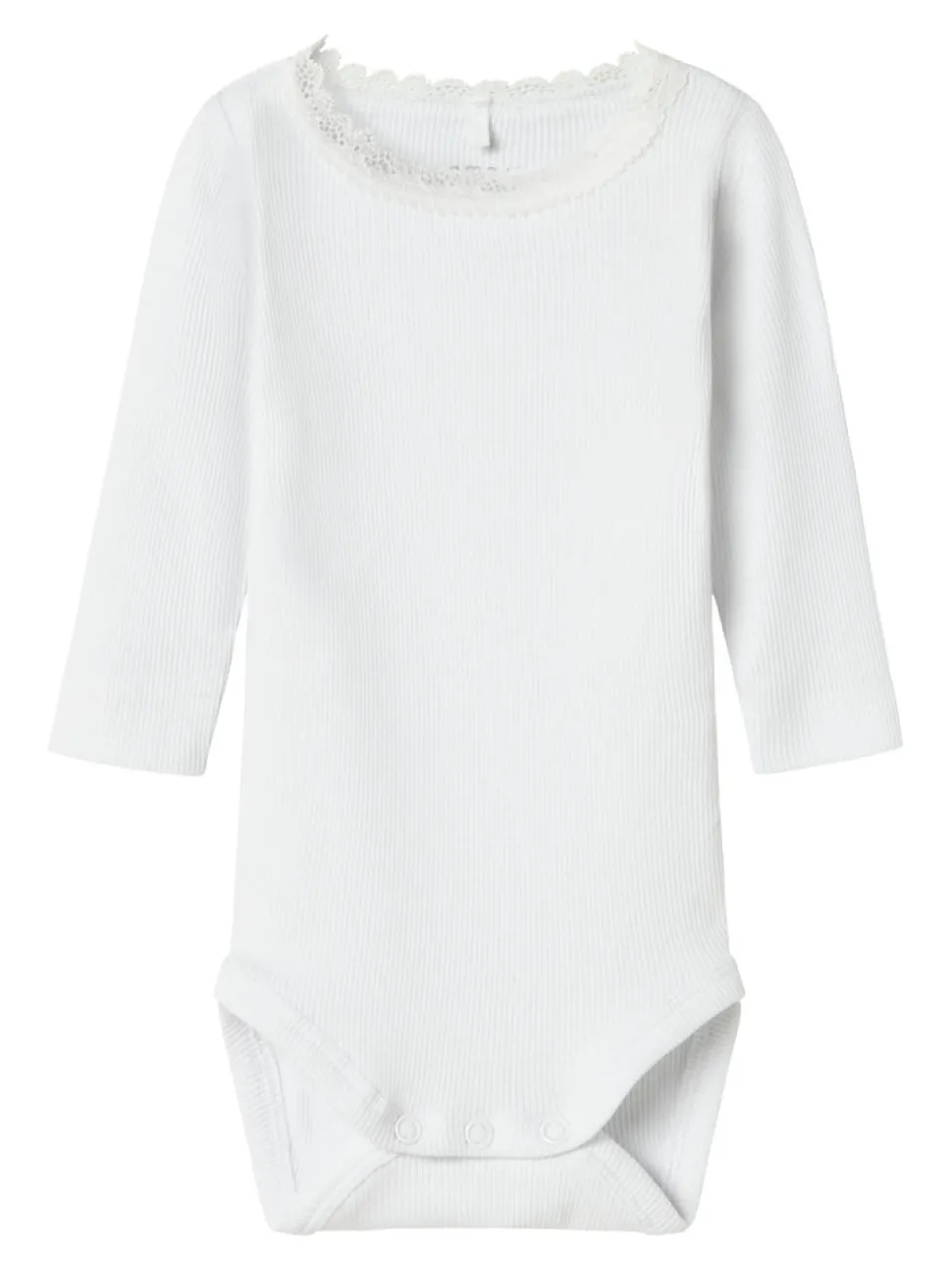 Kab langærmet body - Bright white