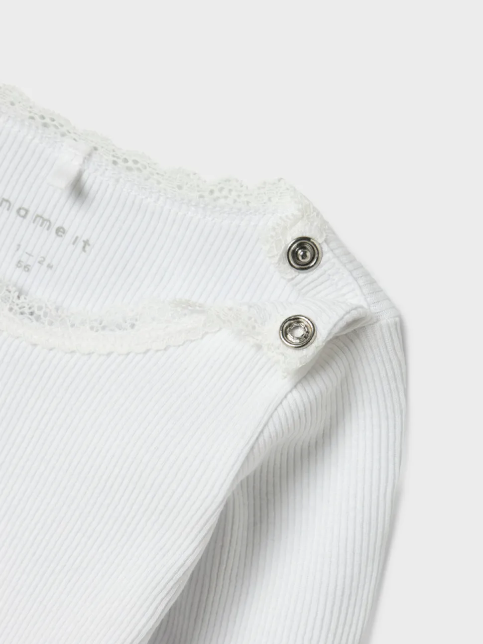 Kab langærmet body - Bright white