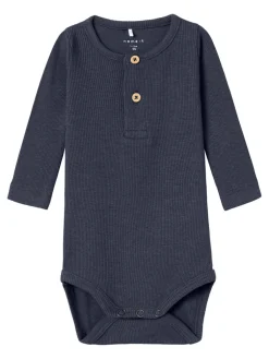 Kab langærmet body NOOS - dark sapphire