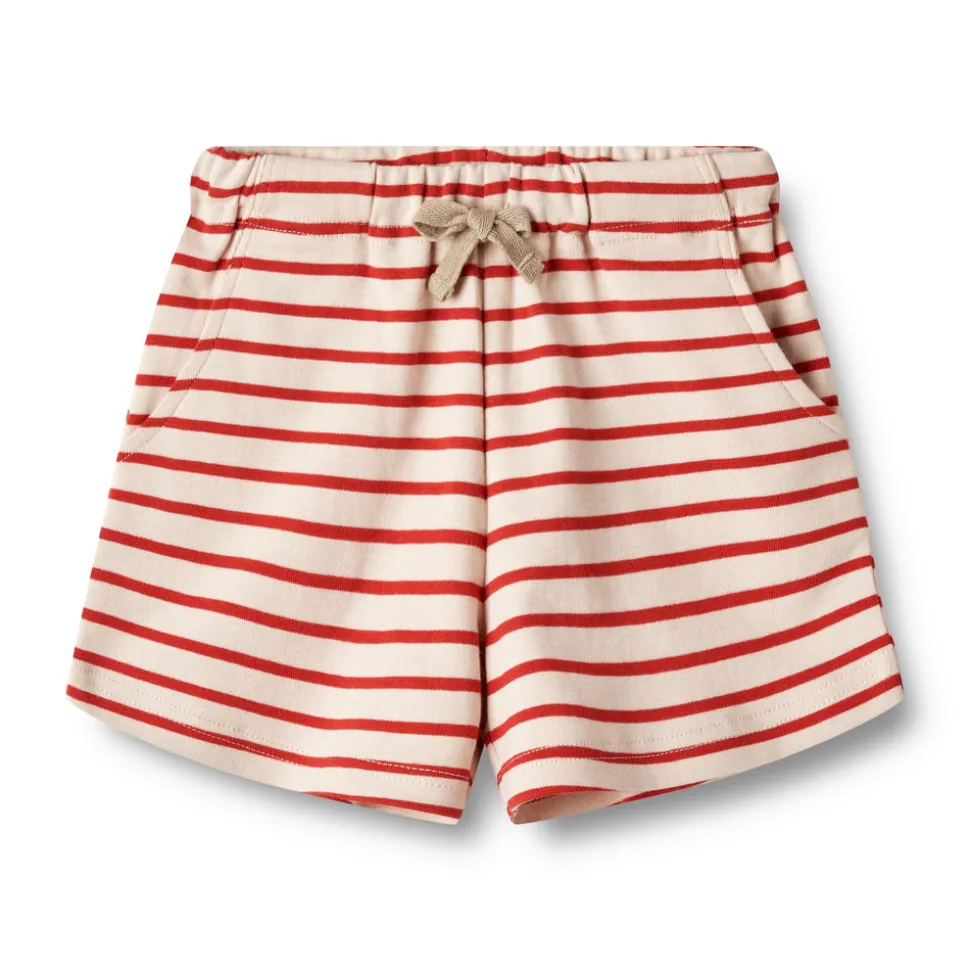 Kalle jersey shorts - red stripe