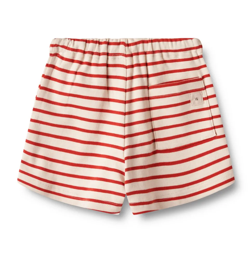 Kalle jersey shorts - red stripe
