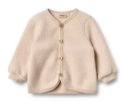 Kari Uld Fleece Cardigan - Pale lilac
