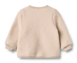 Kari Uld Fleece Cardigan - Pale lilac