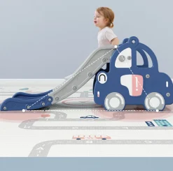 Kids Zone bil med rutsjebane og basket