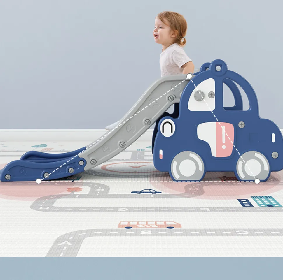 Kids Zone bil med rutsjebane og basket