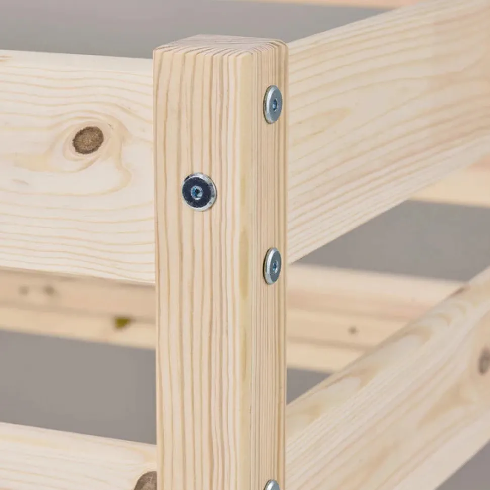 Køjeseng inkl. bund, Eco comfort 90x200 cm. - Natur